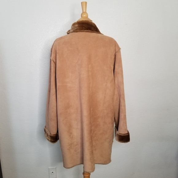 VINTAGE BERNARDO FAUX SUEDE TAN JACKET - Picture 9 of 15
